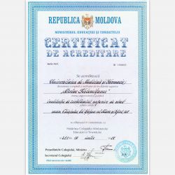 Certificat de acreditare 